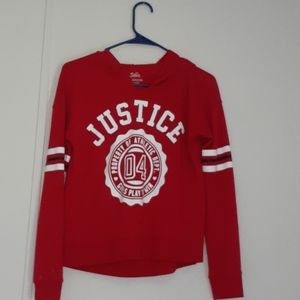 Justice Red Hoodie Top